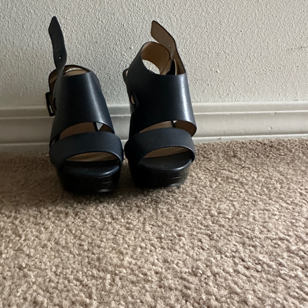 Navy blue Michael Kors heels.